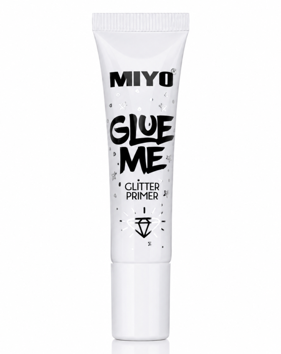 Glue me Adhesive for glitter and eye shadow. It prolongs durability, increases the intensity of colours and allows you to make make-up using small glitter elements that require strong adhesion to the skin. The base guarantees that each shiny particle will remain in place. How to use: gently spread a small amount of glue in the place where glitter/pigment is to be placed. Then wait until the gel starts to dry and apply a coloured product.