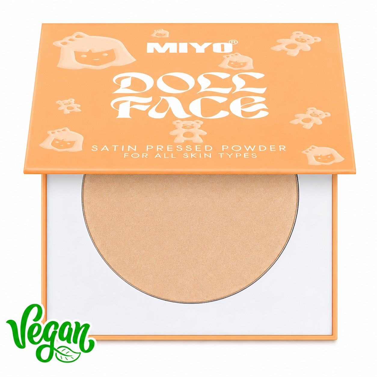Compact pressed powder which guarantees satin finish of the make up. Appropriate  for all skin types.