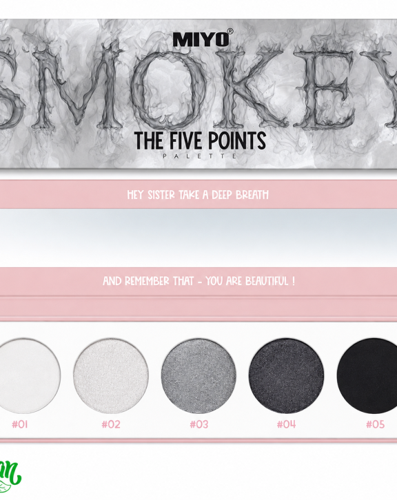 Give me a five! 5 shadows! 5 colours! 5 styles! A palette of eyeshadow which consists of five perfectly matching shades. Combine various colours and create subtle make-up for the day and intensive evening make-up. A wealth of effects within the same palette. How to use: apply with an applicator or a brush onto an eyeshadow base.