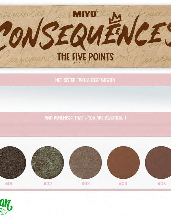 Give me a five! 5 shadows! 5 colours! 5 styles! A palette of eyeshadow which consists of five perfectly matching shades. Combine various colours and create subtle make-up for the day and intensive evening make-up. A wealth of effects within the same palette. How to use: apply with an applicator or a brush onto an eyeshadow base.
